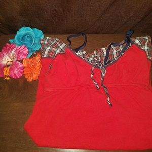 🌸Lei Plaid Night Gown